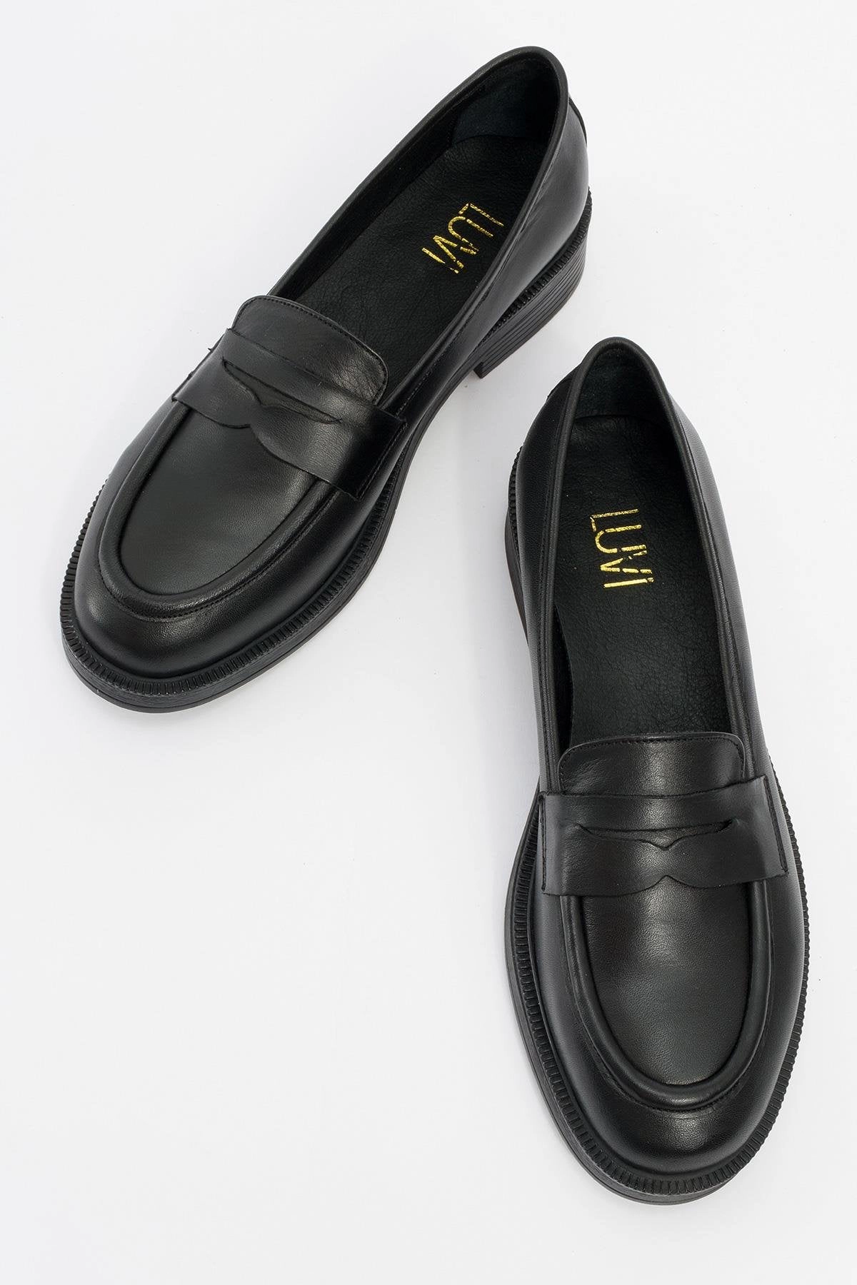 Forever & Always Womens Bree Platform Penny Leather Loafer