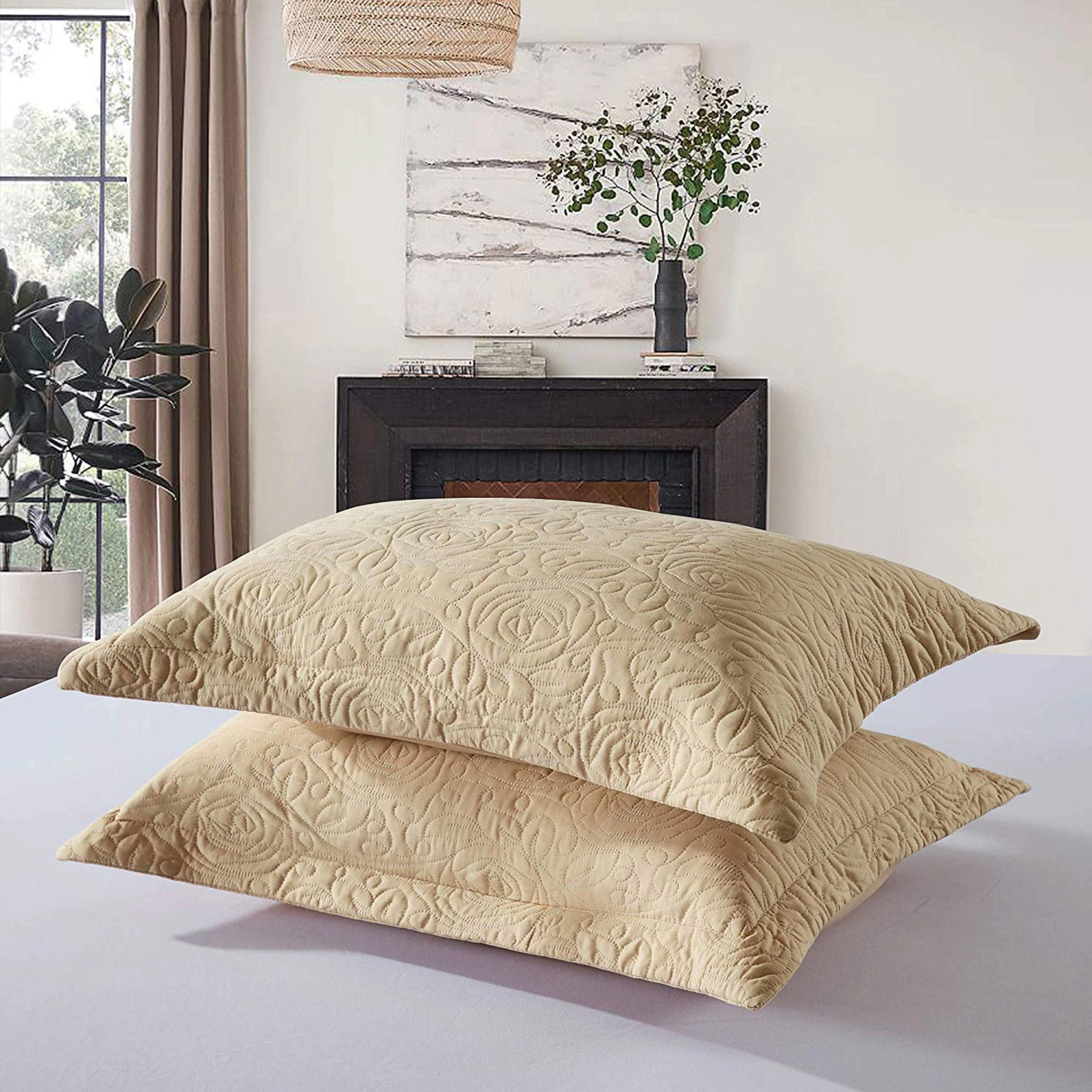 Marcielo 2 Pieces Quilted Pillow Shams, Decorative Covers