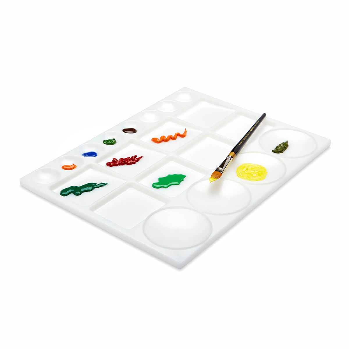 KINGART 20-Well Plastic Artist Palette 13 x 10 in