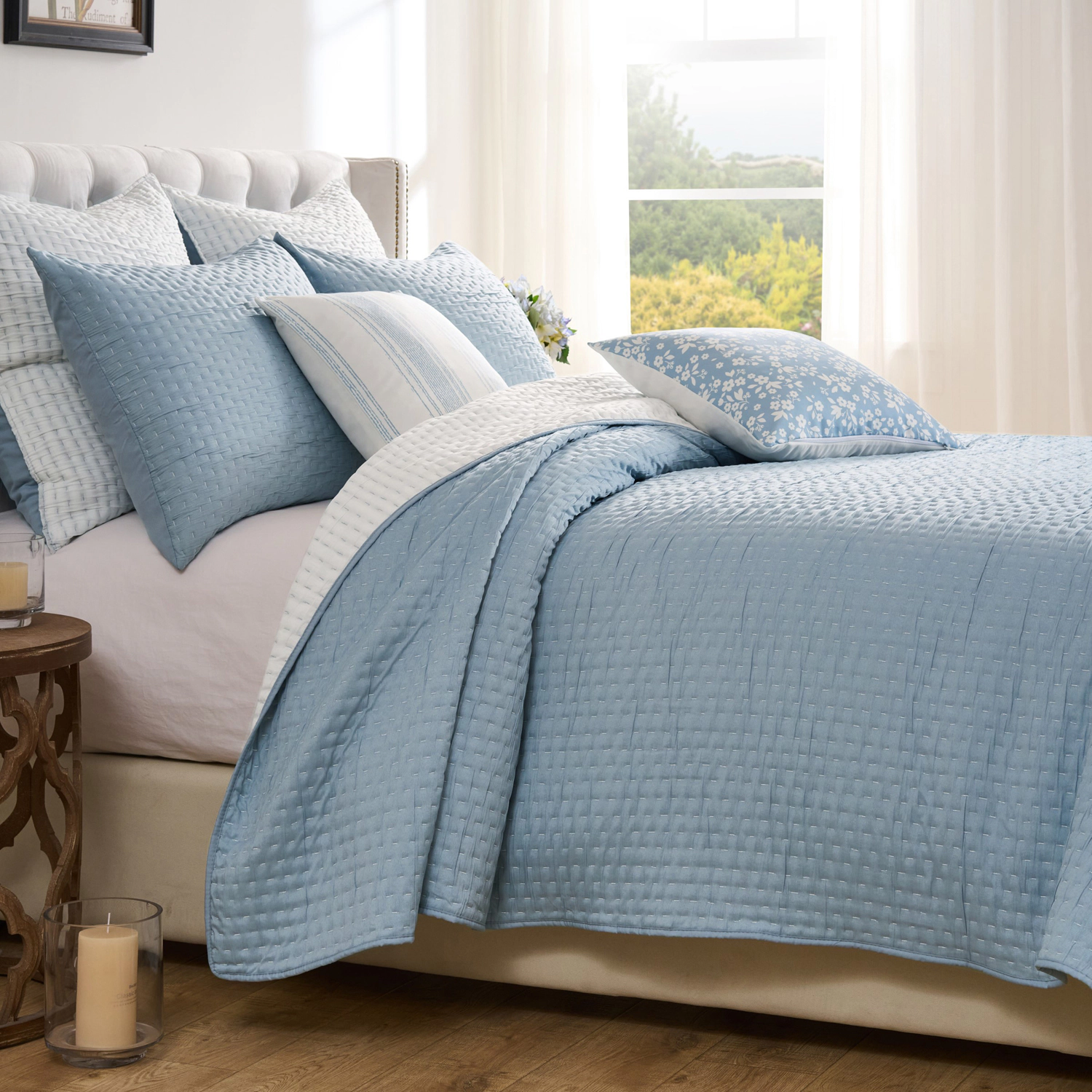 Greenland Home Fashions Homestead 100% Woven Polyester Jacquard 3 Piece Coverlet Set