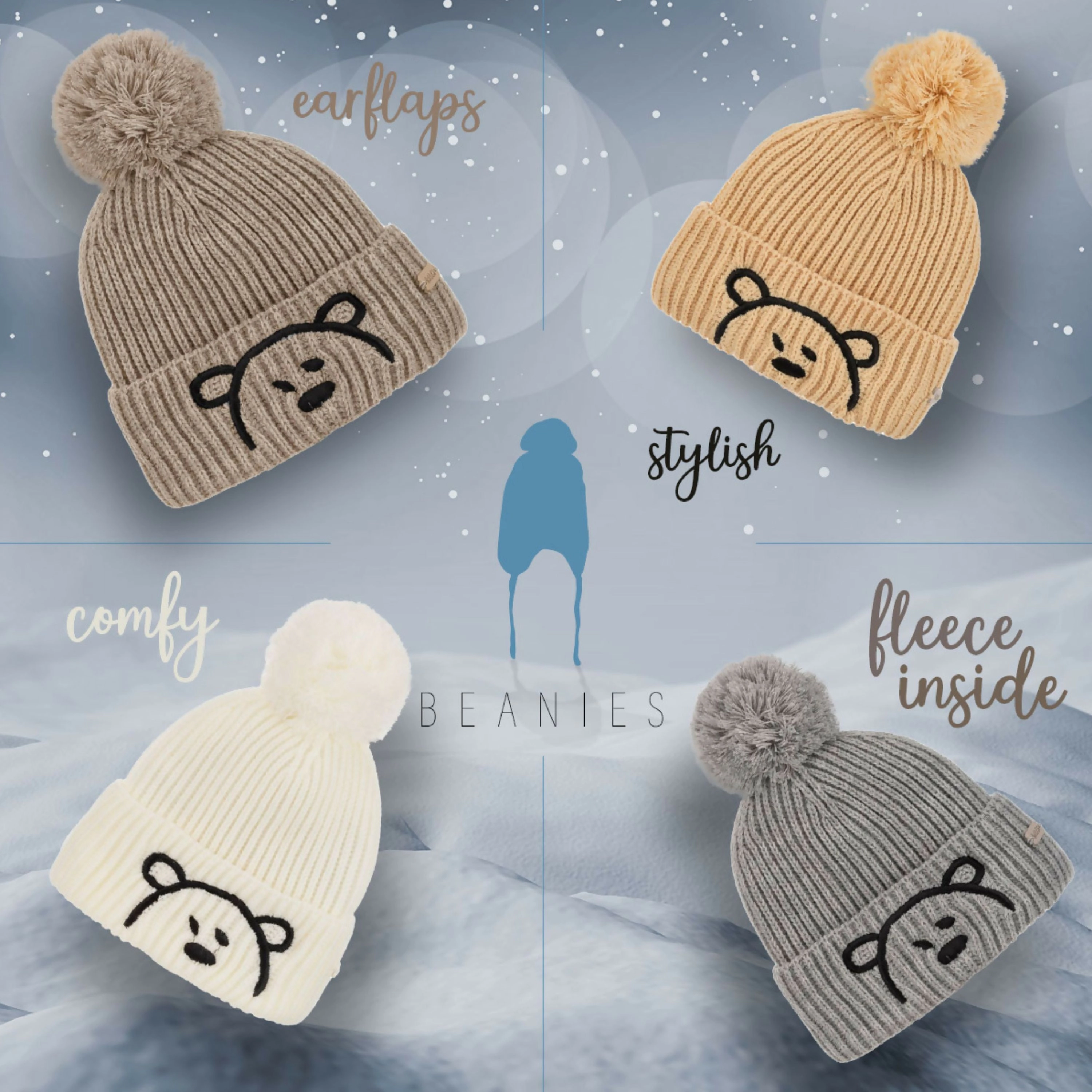 Wear Sierra Toddler Boys and Girls Knitted Winter Beanie