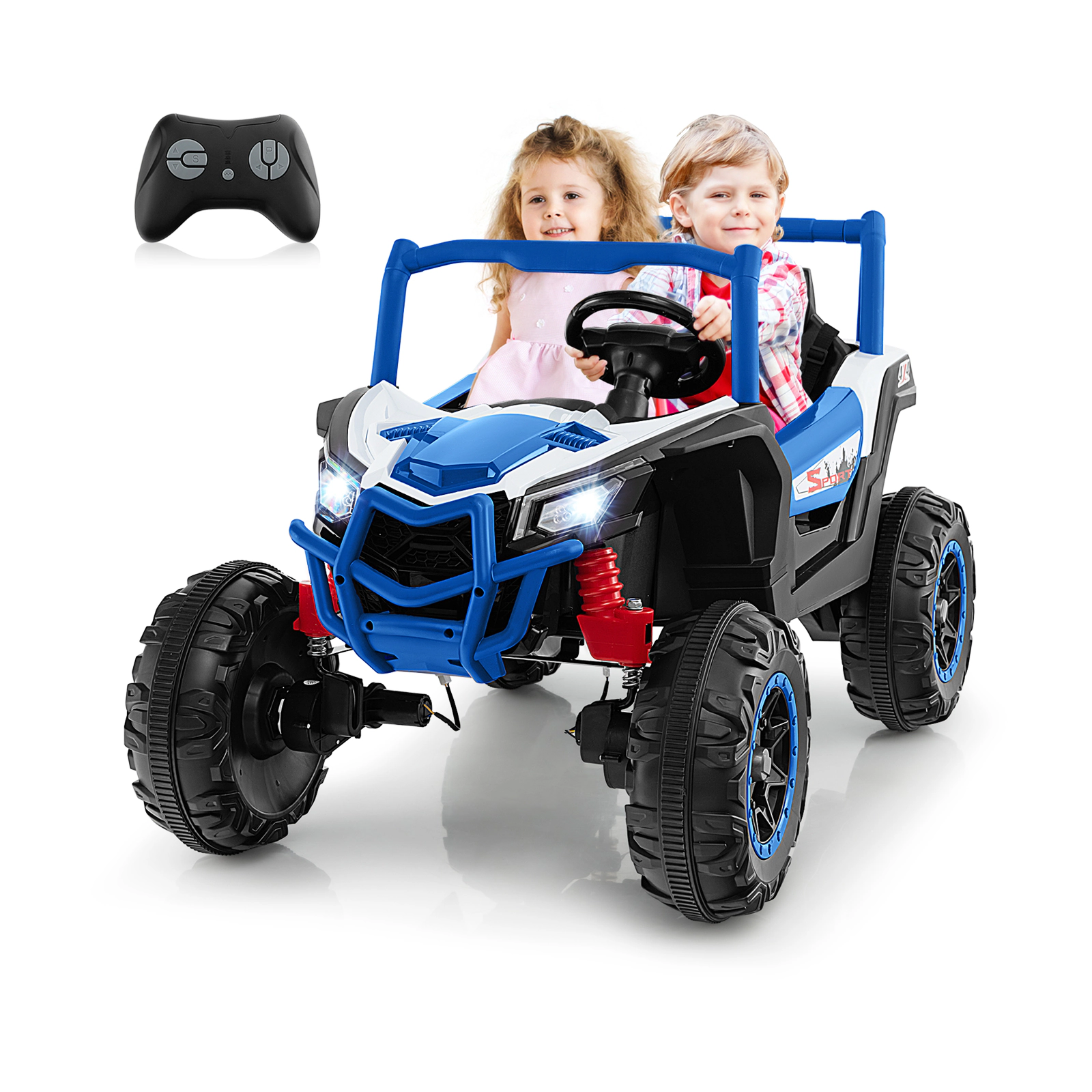 LJG 2-Seater Kids Ride on UTV with 2.4G Remote Control for Over 3 Years Old Children