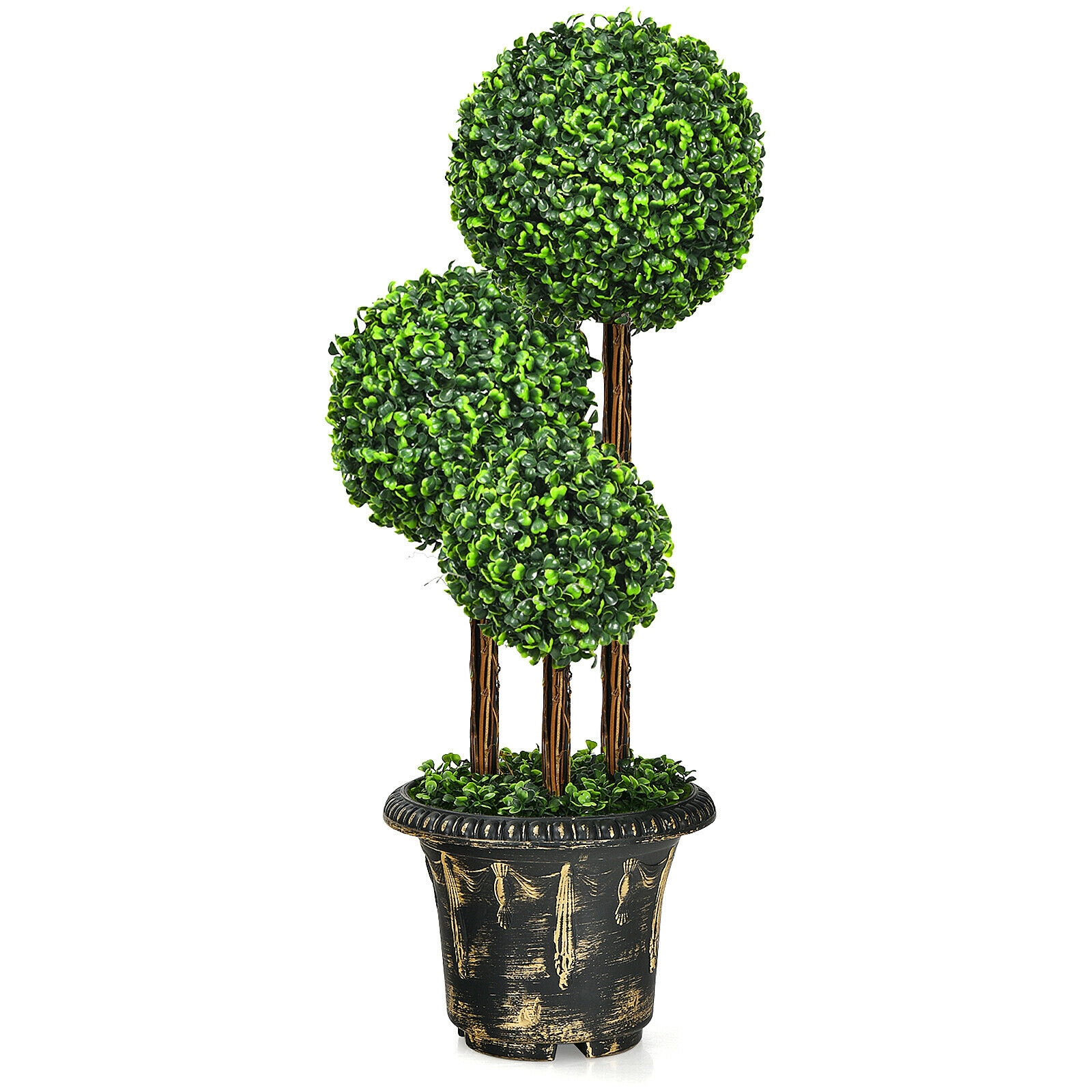 Slickblue 36-Inch Artificial Ficus Tree in Planter for Indoor Outdoor Decor