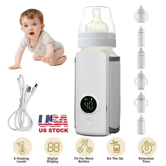 GBruno Kids' Kids' USB Rechargeable Portable Bottle Warmer