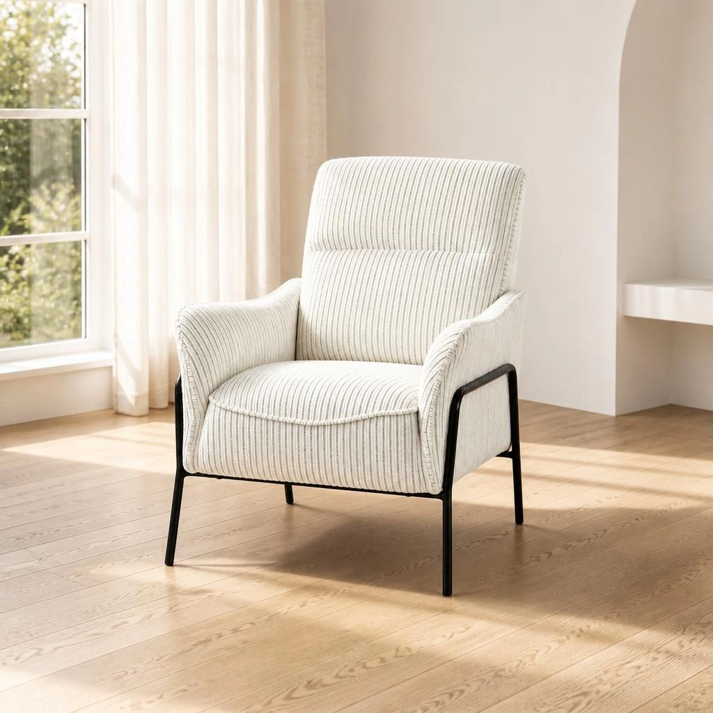 GOODSILO Comfortable Upholstered Fabric Accent Chair
