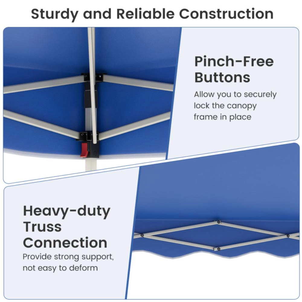 Hivvago Foldable 10 X Feet Pop up Canopy Tent with Wheeled Bag