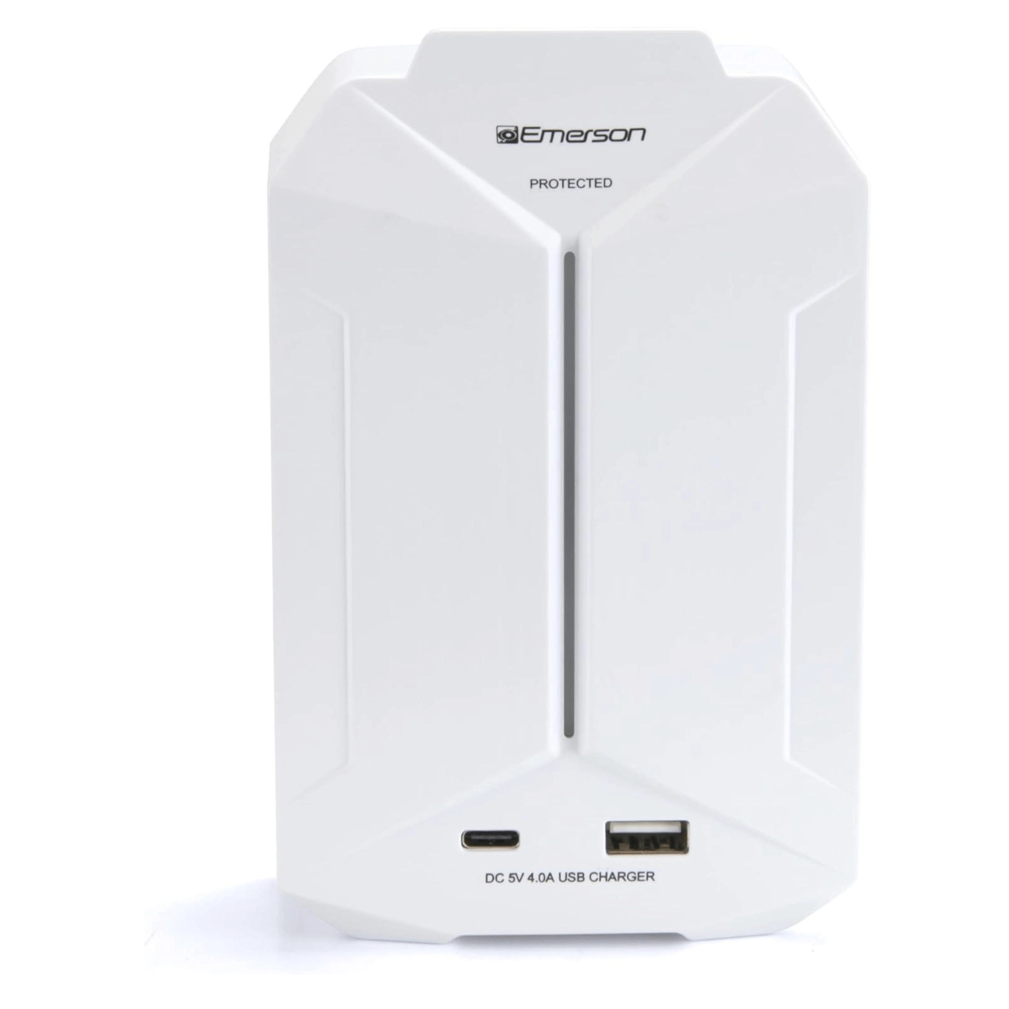 Emerson 6-Outlet + USB Wall Charger with Surge Protection and LED Lighting