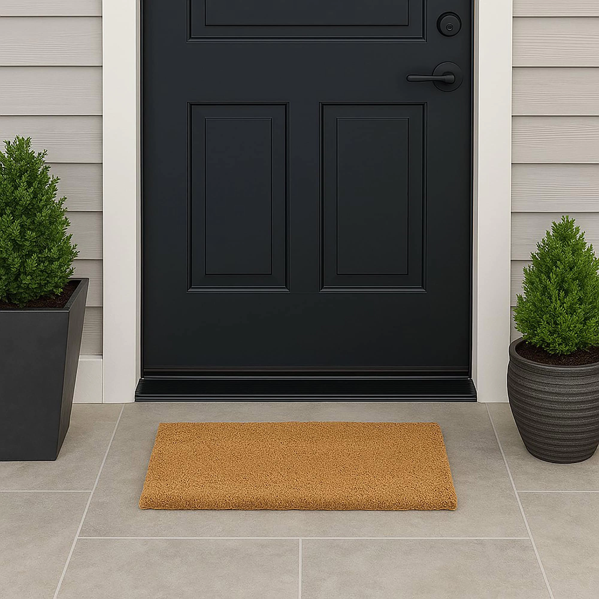 Evideco French Home Goods Natural Classic Coir Doormat 24 x 13 Inches