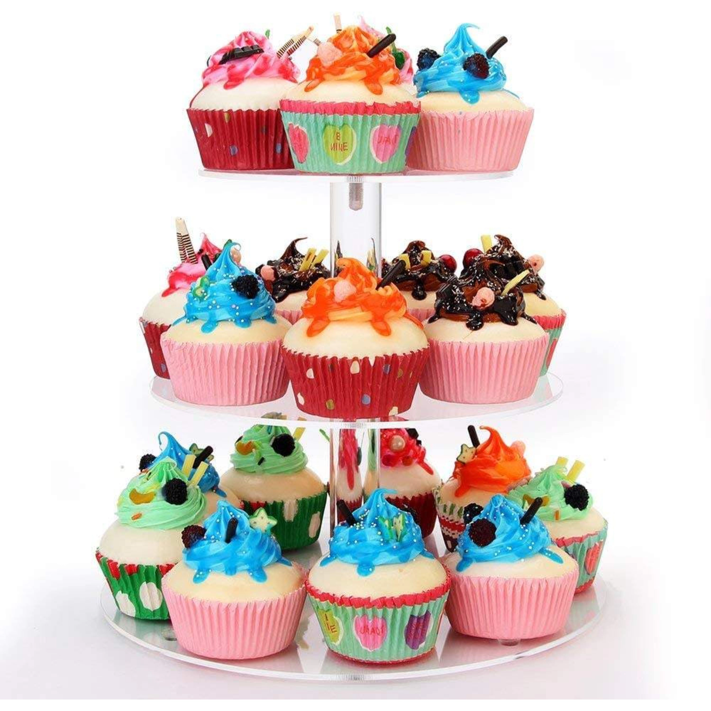 Kitcheniva Acrylic 3 Tier Dessert Cupcake Stand