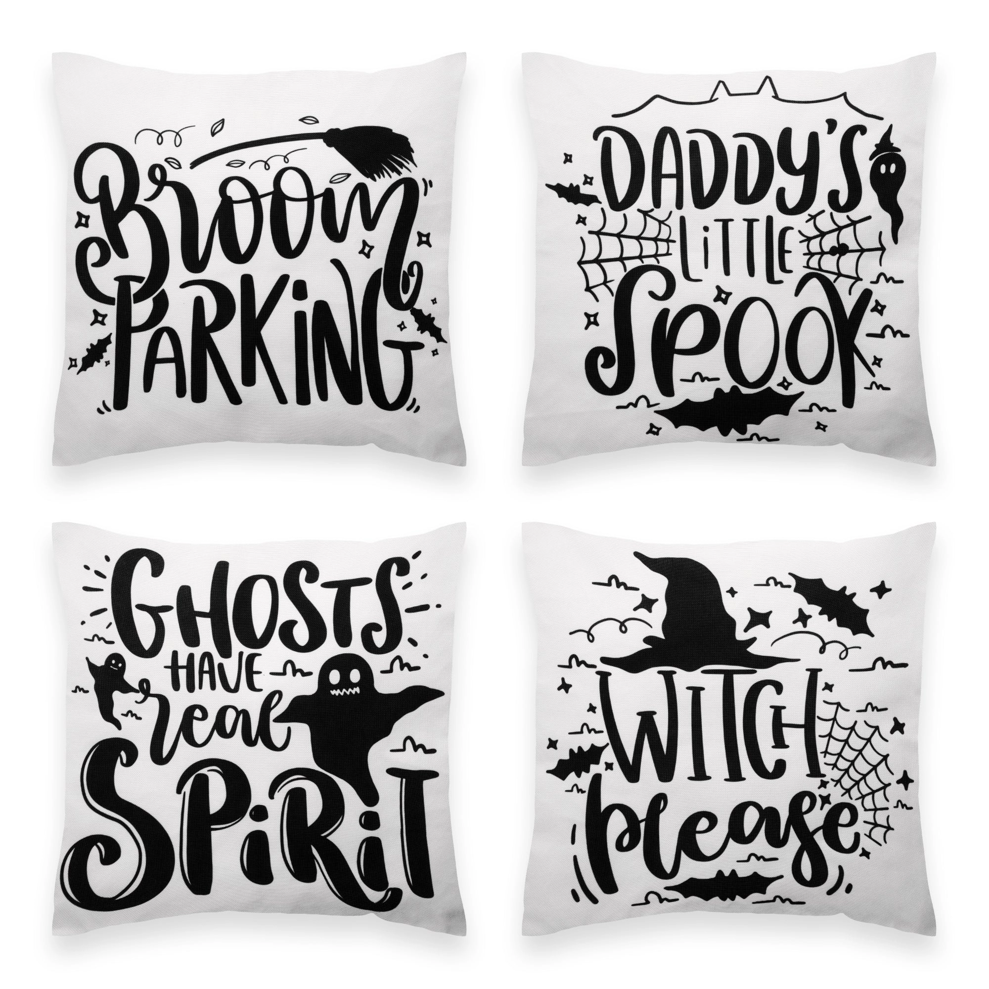 G128 Halloween Ghost Spooky Decorative Throw Pillow Covers