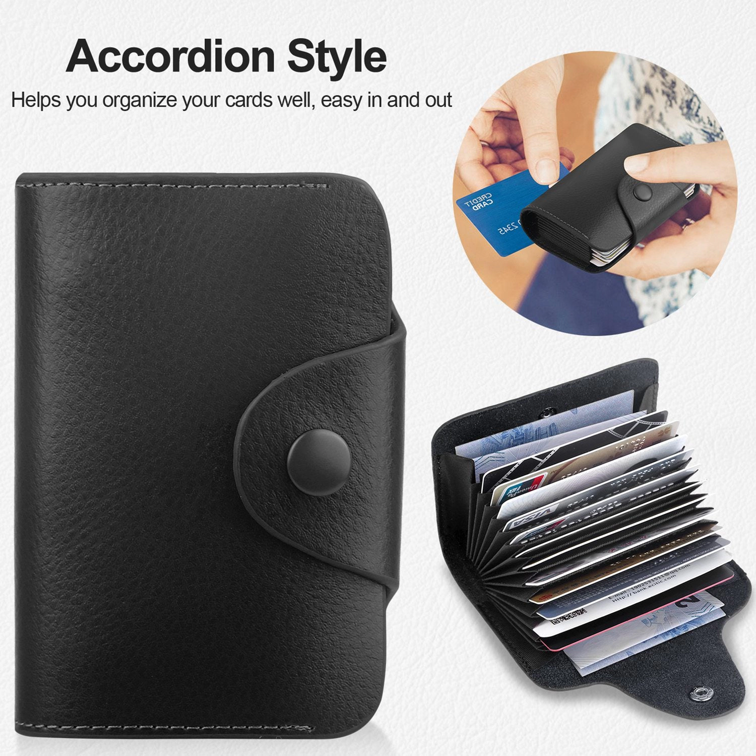 GBruno Accordion Credit Card Holder Wallet