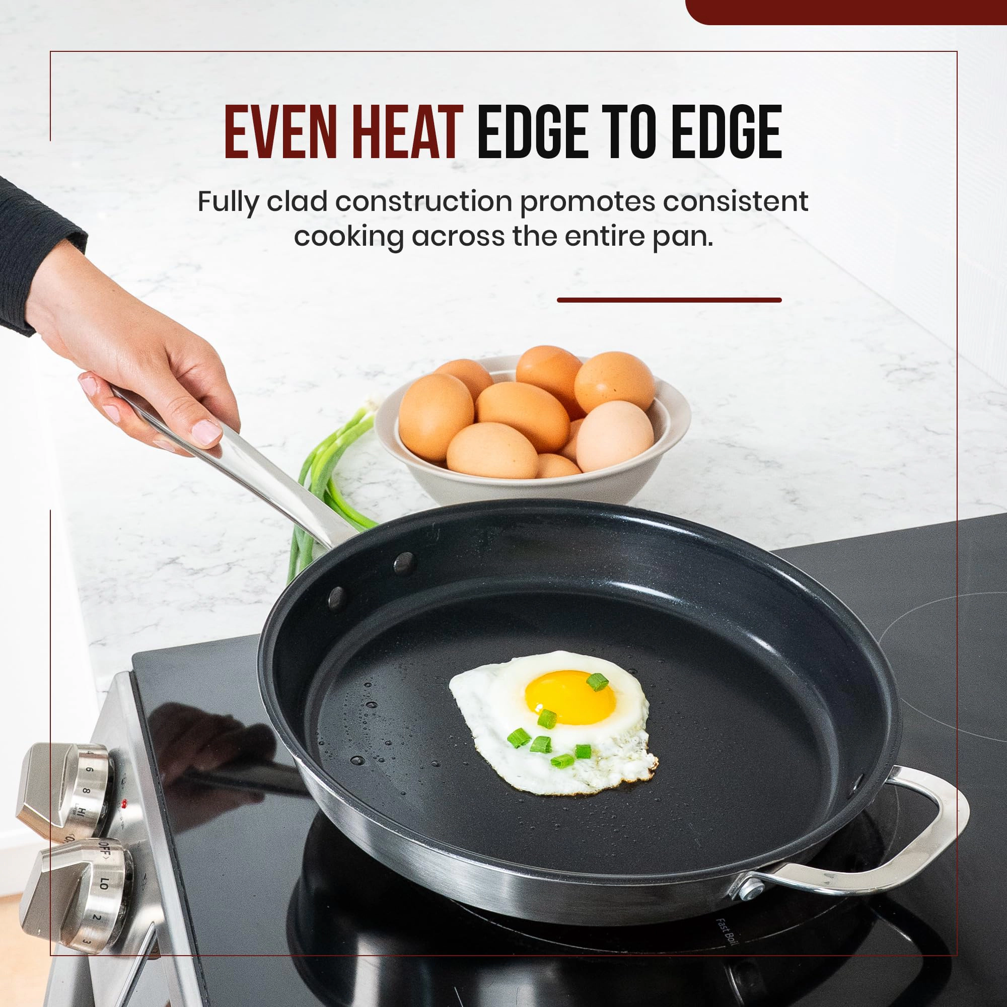 Alva Maestro Ceramic Nonstick Stainless Steel Frying Pan