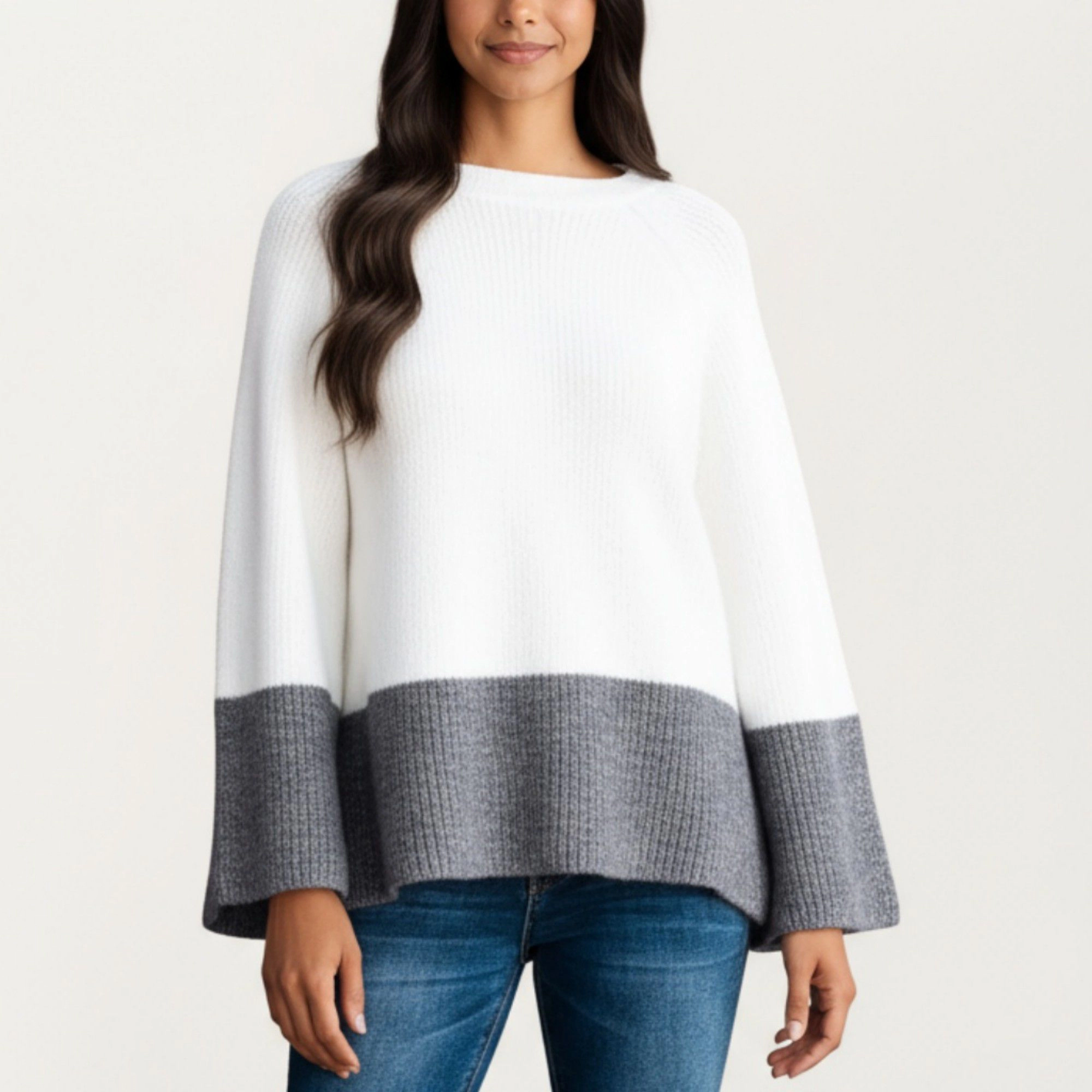 Anna-Kaci Women's Cozy Rib Knit Sweater Top