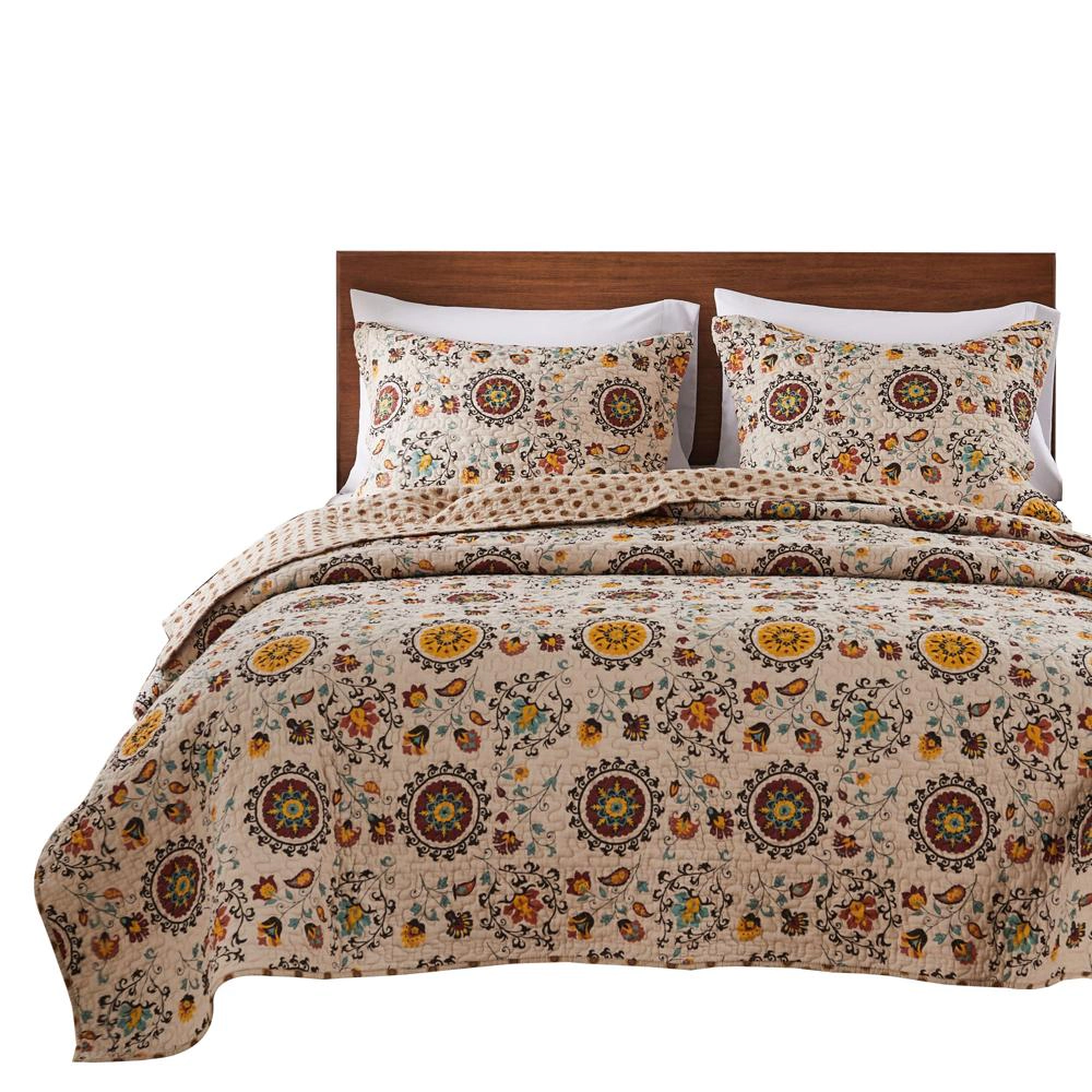 Greenland Home Fashion Andorra Quilt And Pillow Sham Set 3 Piece