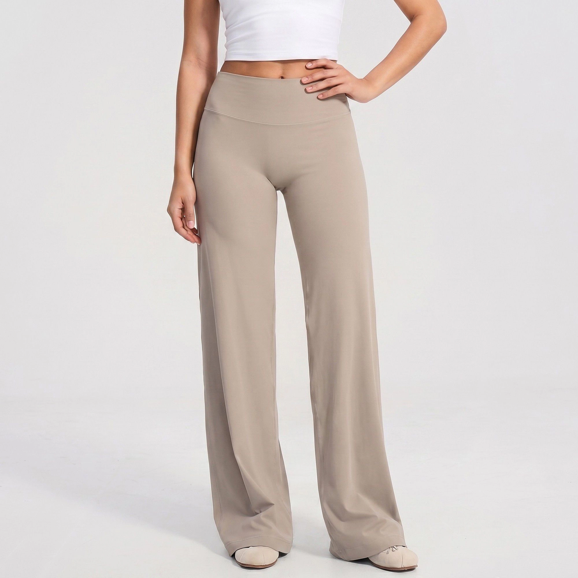 Anna-Kaci Women's High-Waisted Wide-Leg Yoga Pants Loose Fit Workout Lounge