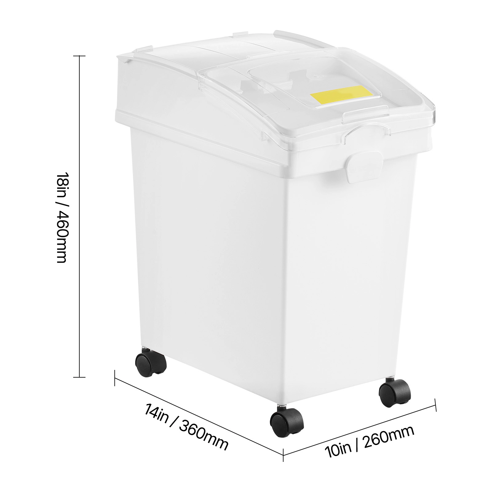 HONGGE 3-Pack 20L/5.2-Gallon Airtight Rice Storage Container Set with Wheels & Scoops, Large Pet Food Bin