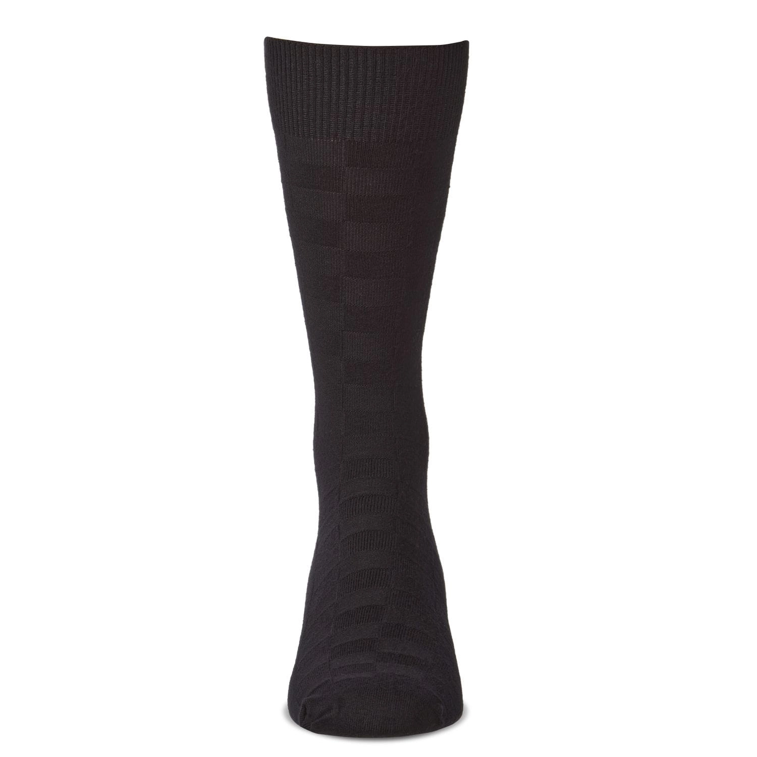 Memoi Men's Bamboo Blend Solid Checkerboard Crew Socks