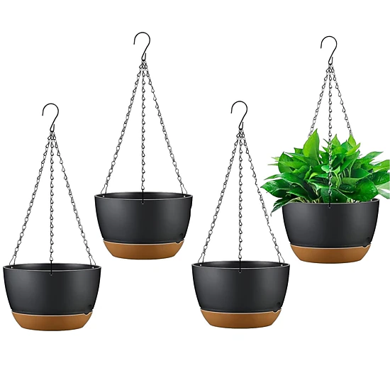 GBruno 4-Piece Self-Watering Hanging Planter Set