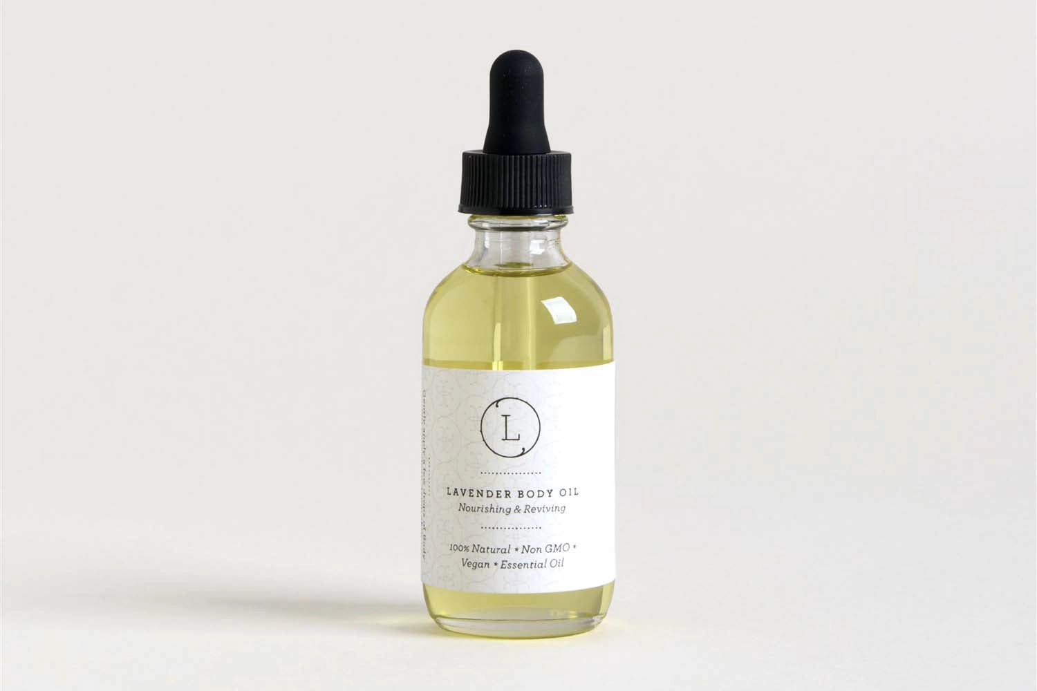 Lizush Lavender Body Oil, Natural Moisturizing 2 oz