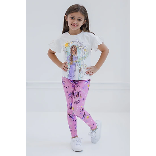 Disney Wish Girls' 2-Piece T-Shirt and Leggings Set