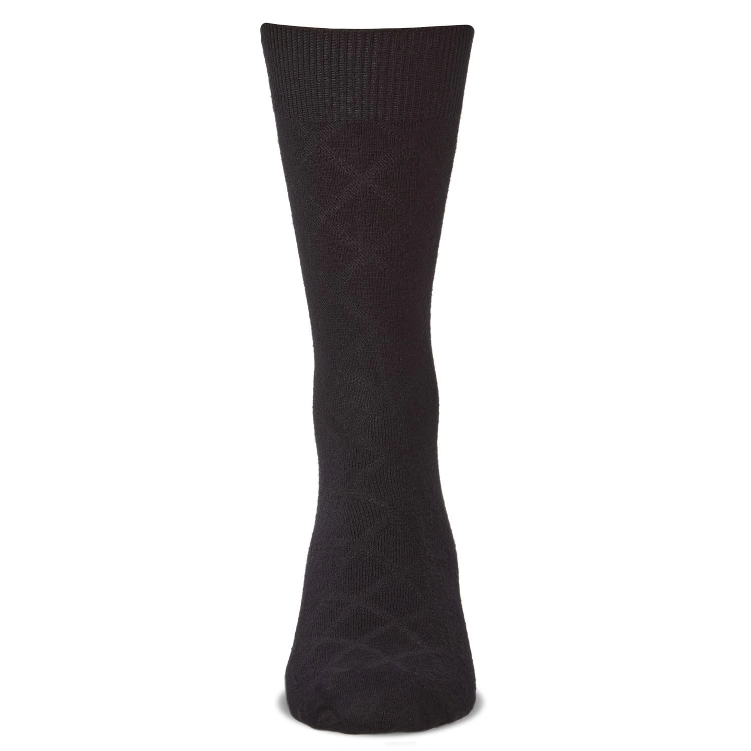 Memoi Men's Bamboo Blend Solid Diamond Crew Socks