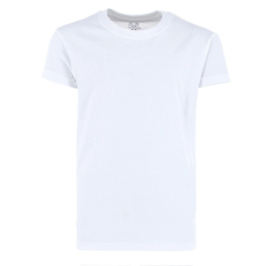 Fruit of the Loom Boy's White Crew T-Shirt (5 Pack)