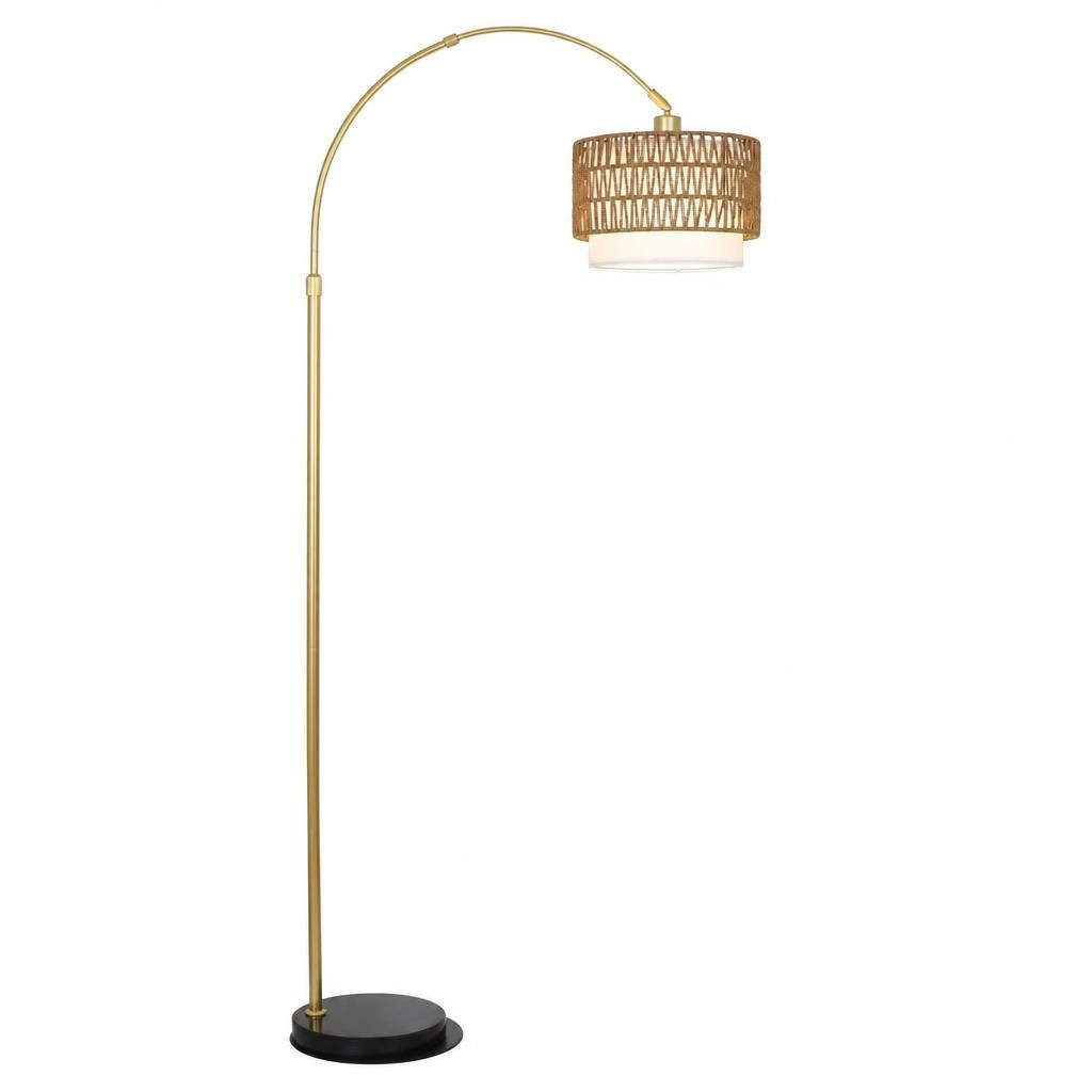 ELEMENT ACE Tall Woven Rattan Standing Floor Lamp