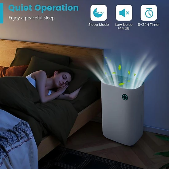 SUGIFT White 4500-Sq-Ft 73-Pint Dehumidifier with 5 Modes and 3-Color Indicator 13.5-in W 9.5-in D 22.5-in H