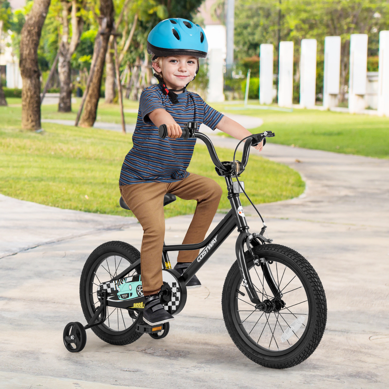 LJG Kids Bike Adjustable with Low-Step Frame