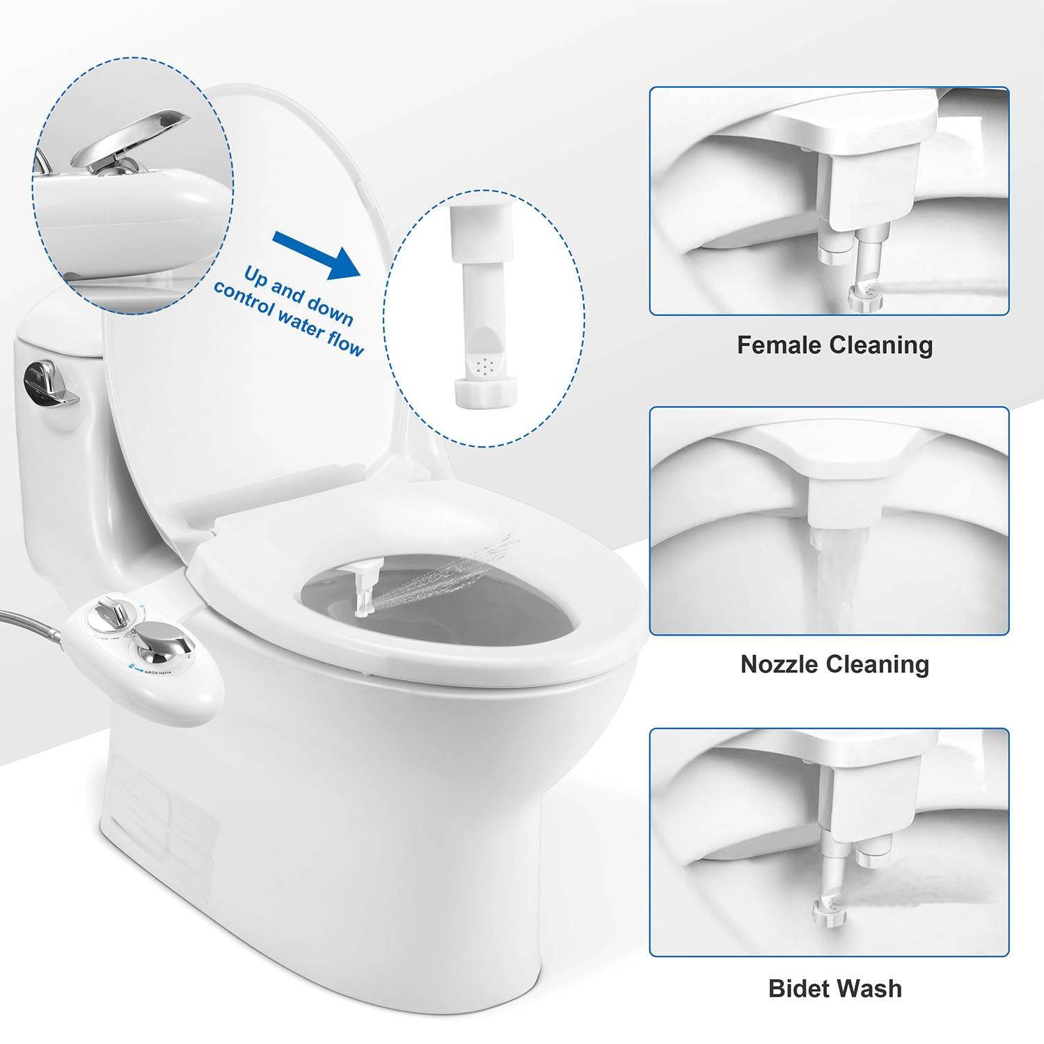 GBruno Non-Electric Dual Nozzle Bidet Attachment
