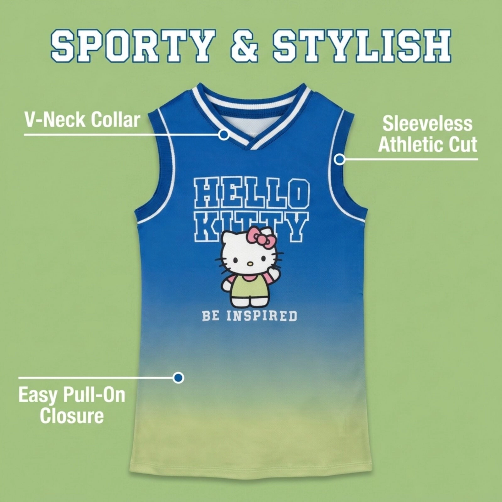 Hello Kitty Girls' Athletic Jersey Dress