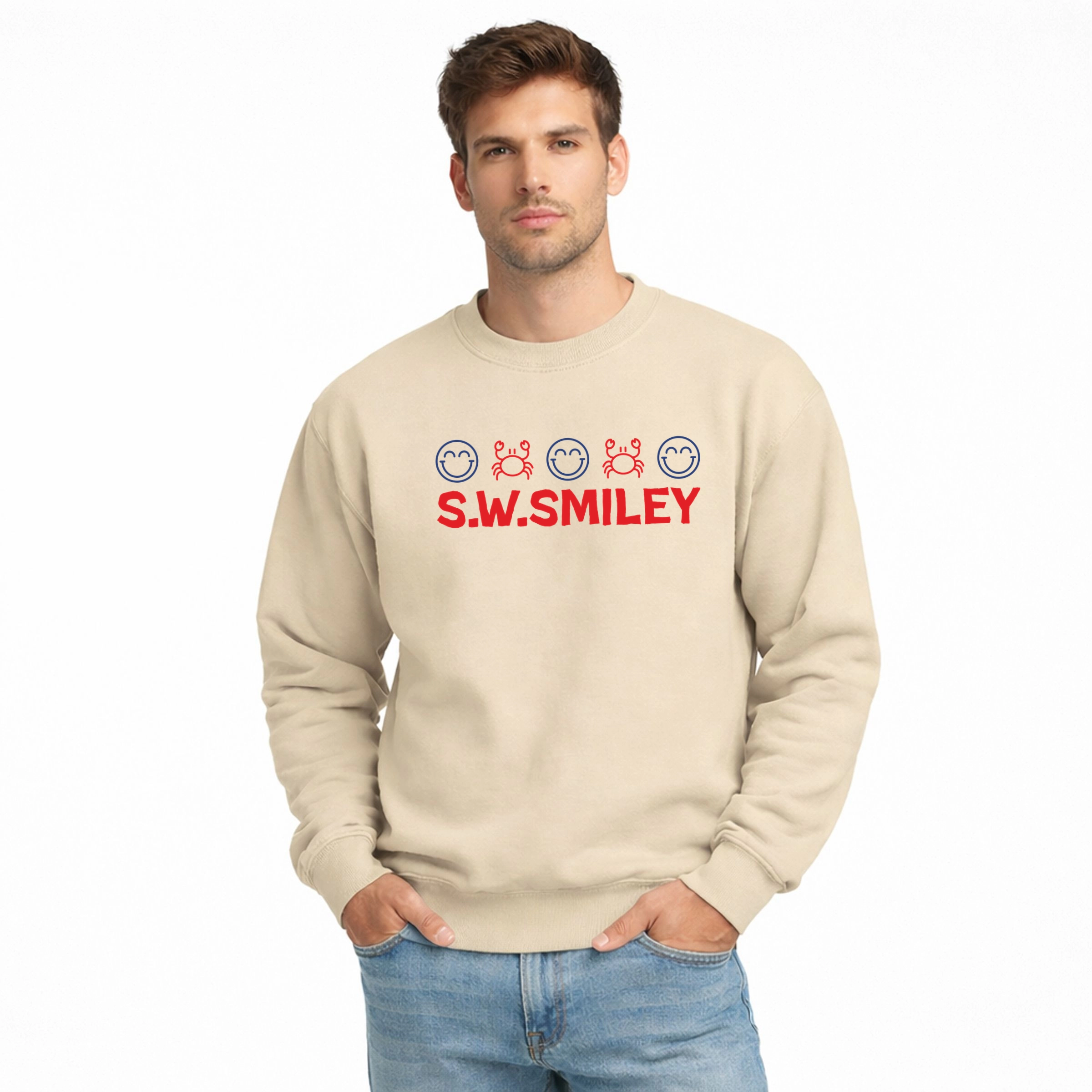 Simply Sage Market - Men's Graphic Sweatshirt S.W.Smiley Crab Row