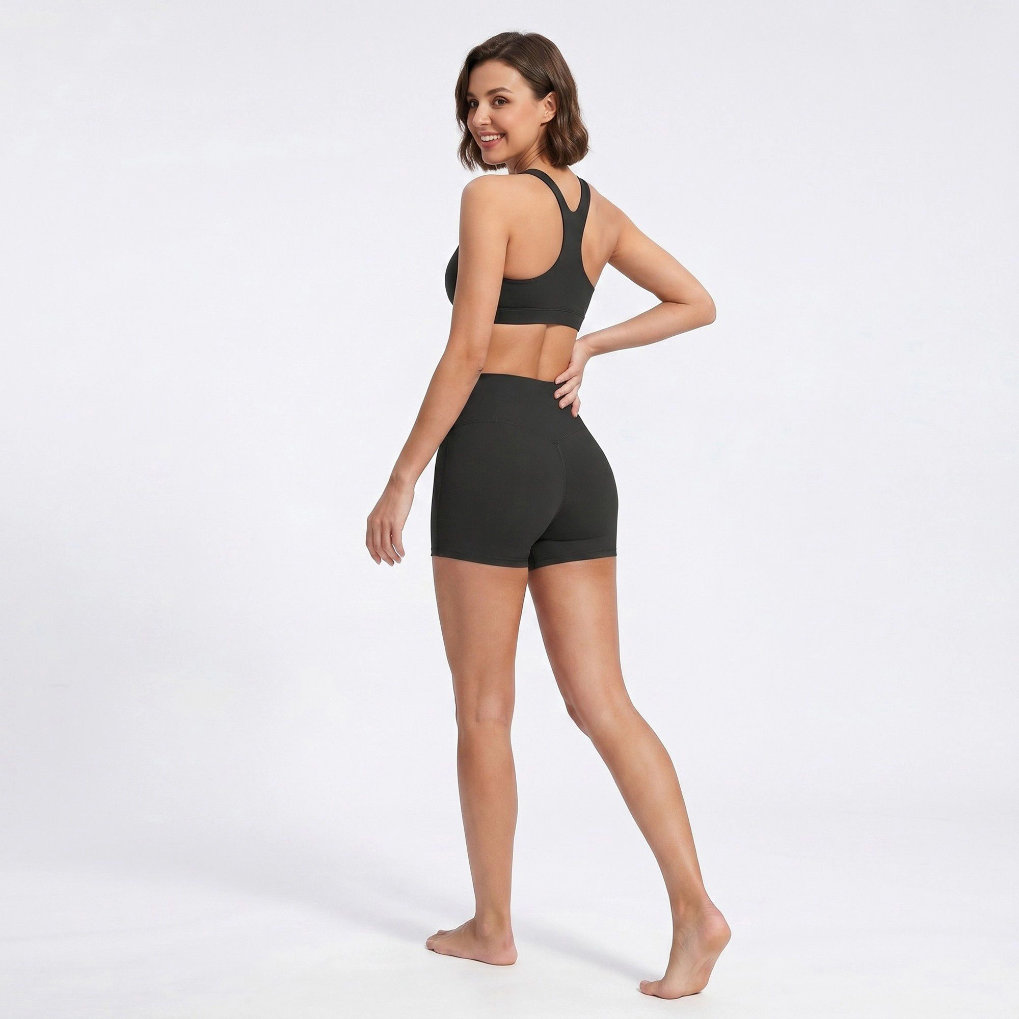 Anna-Kaci Women's High Waisted Butt Lifting Yoga Activewear Shorts