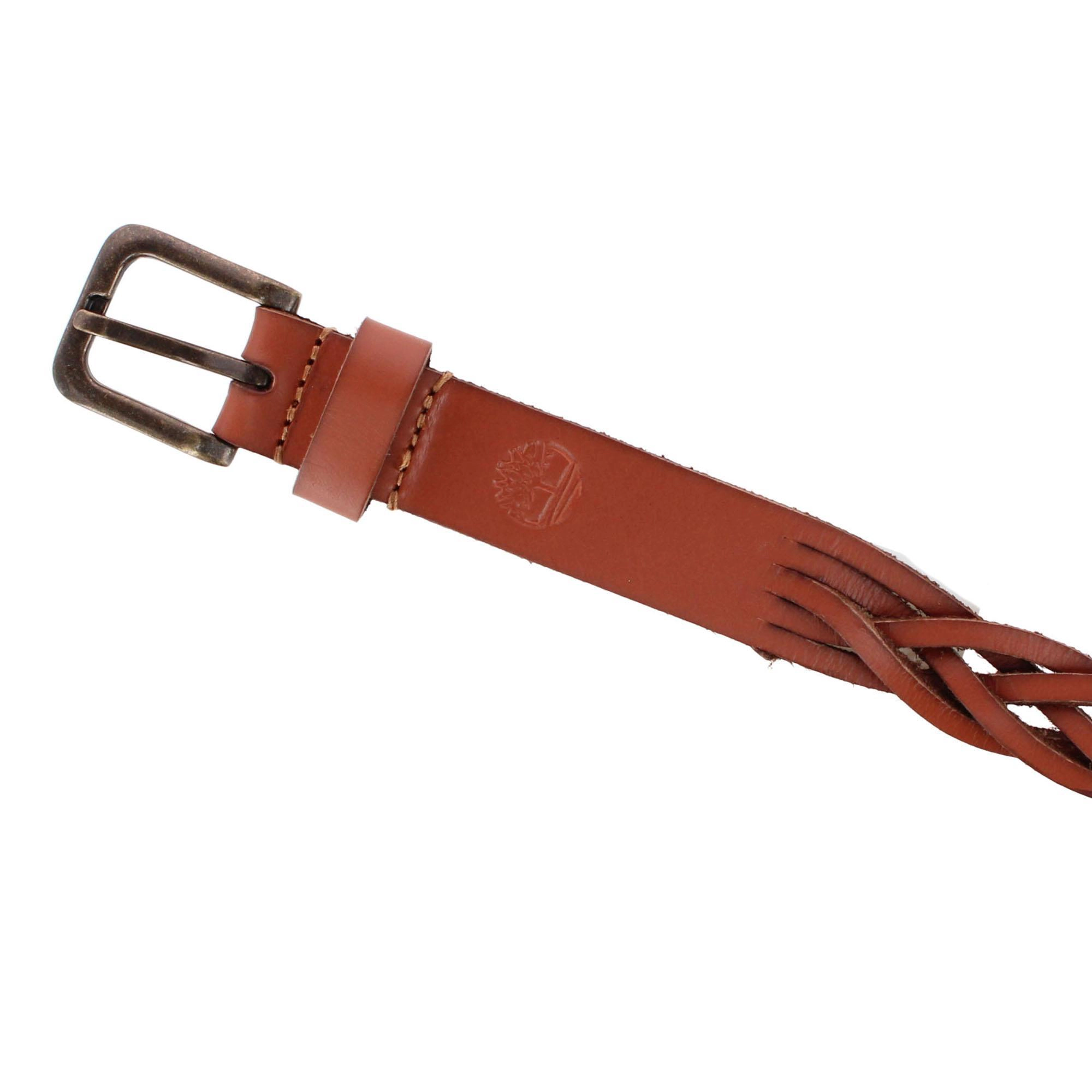 Timberland Women's 25mm Braided Casual Leather Belt
