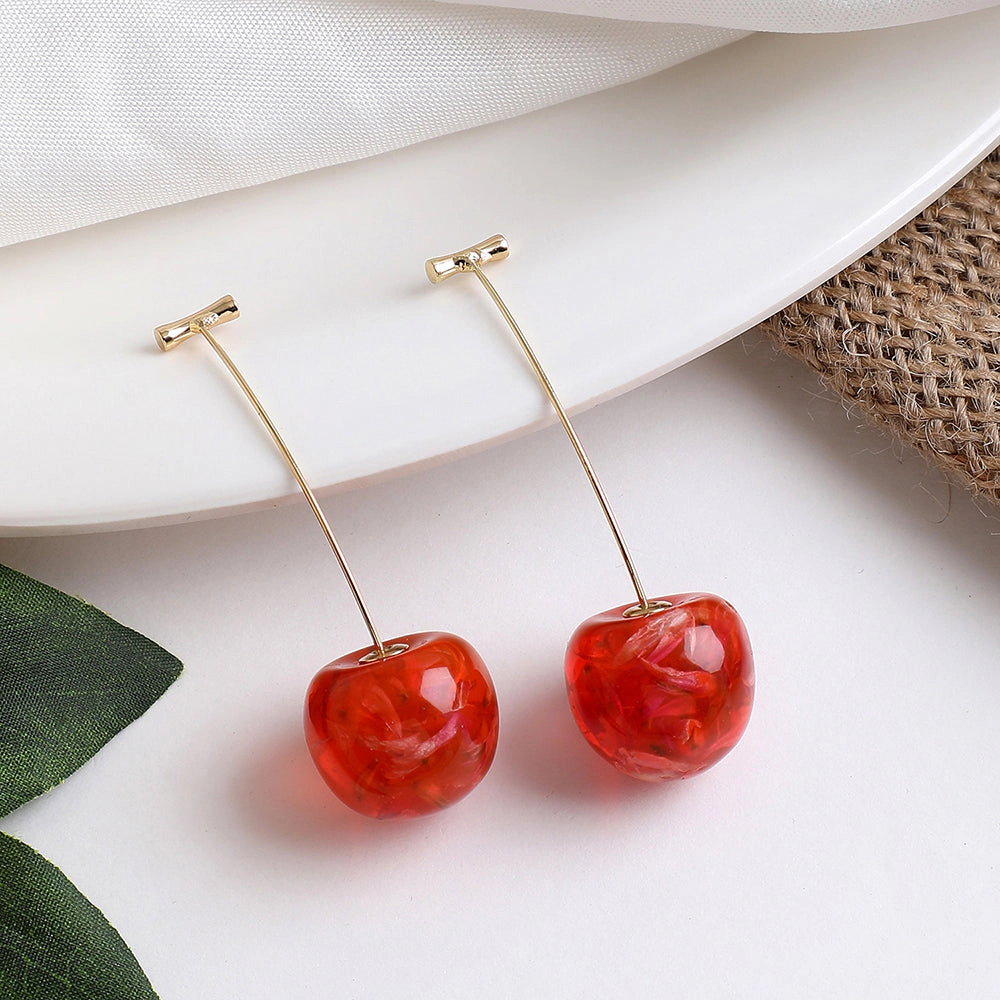 SOHI Women's Cherry Drop Earrings