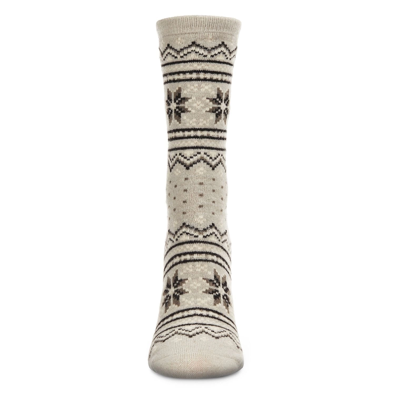 MeMoi Women's Soft Fair Isle Cashmere Blend Crew Socks