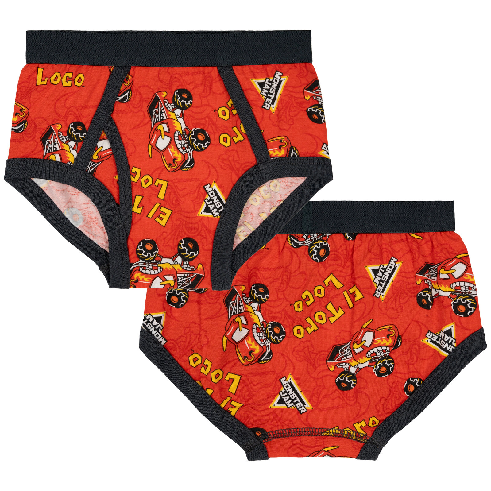 Monster Jam Boys' 5-Pack Anti Chafing Briefs