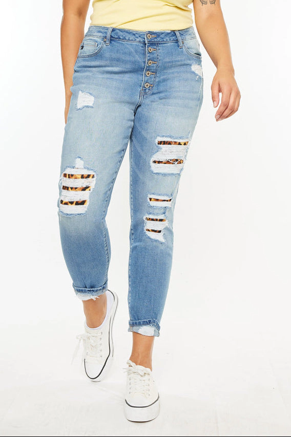 Kancan Women's Plus High Rise Ankle Skinny Jeans Beatrice