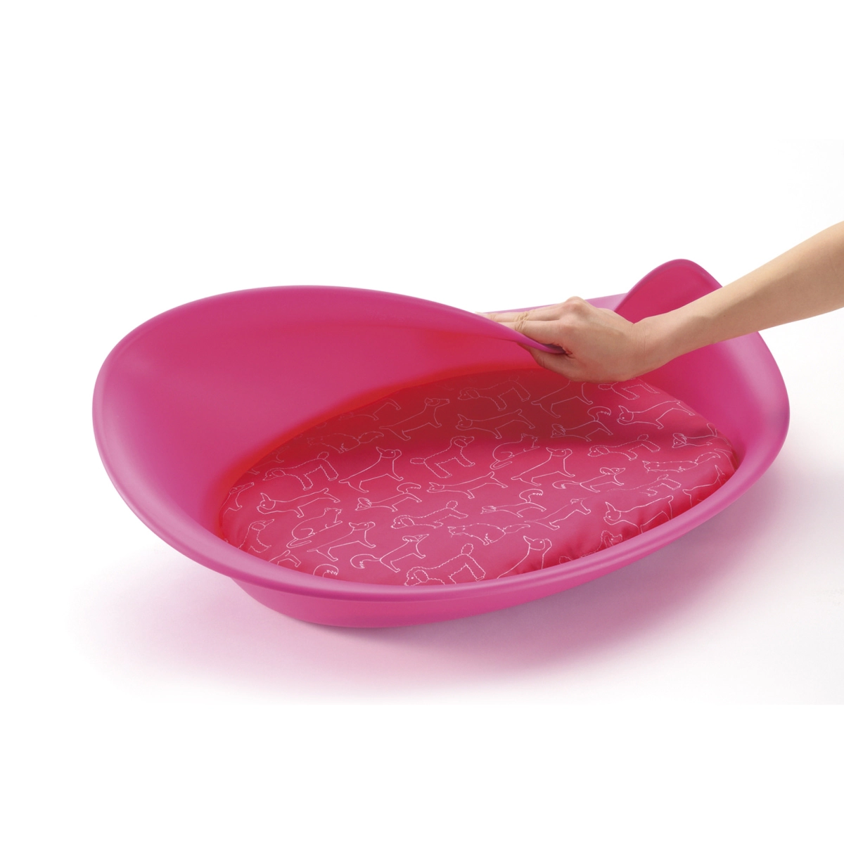 Richell Oval Pet Bed Medium - Pink