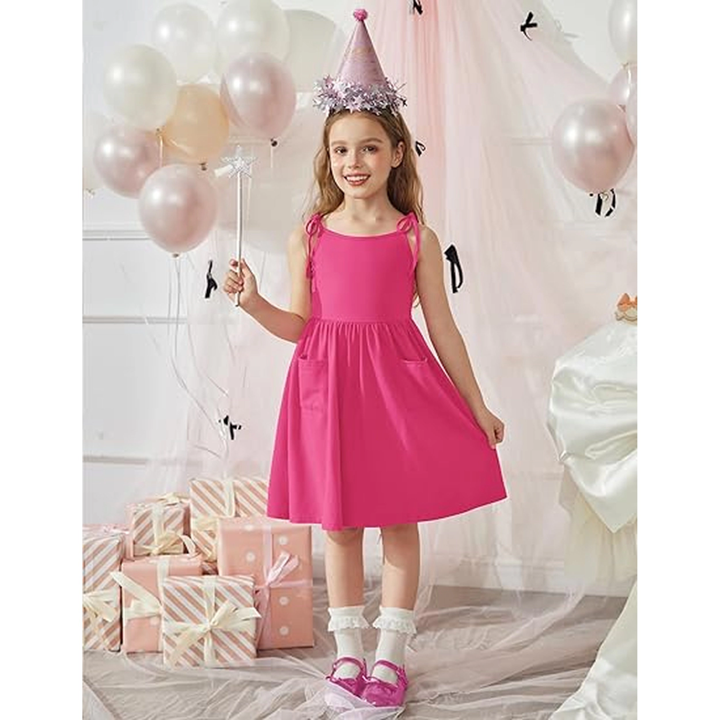 Arshiner Toddler Summer Dresses Easter Sleeveless Casual Beach Sundress