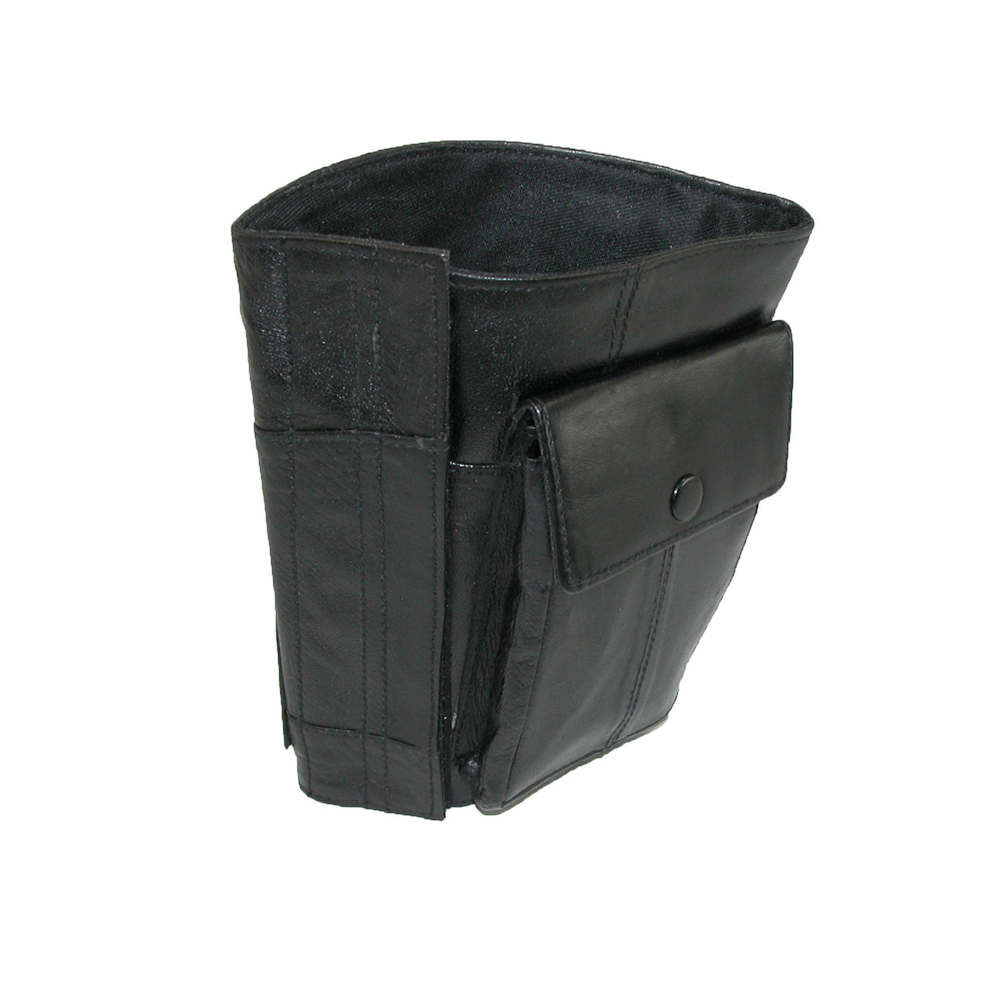 CTM Leather Travel Security Ankle Wallet