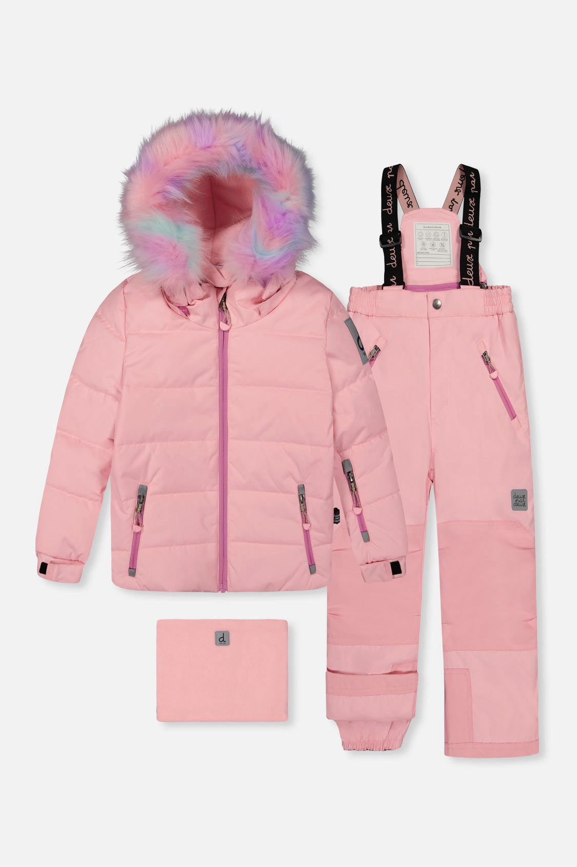 Deux par Girls Two Piece Play Snowsuit with Hooded Jacket and Snow Pants