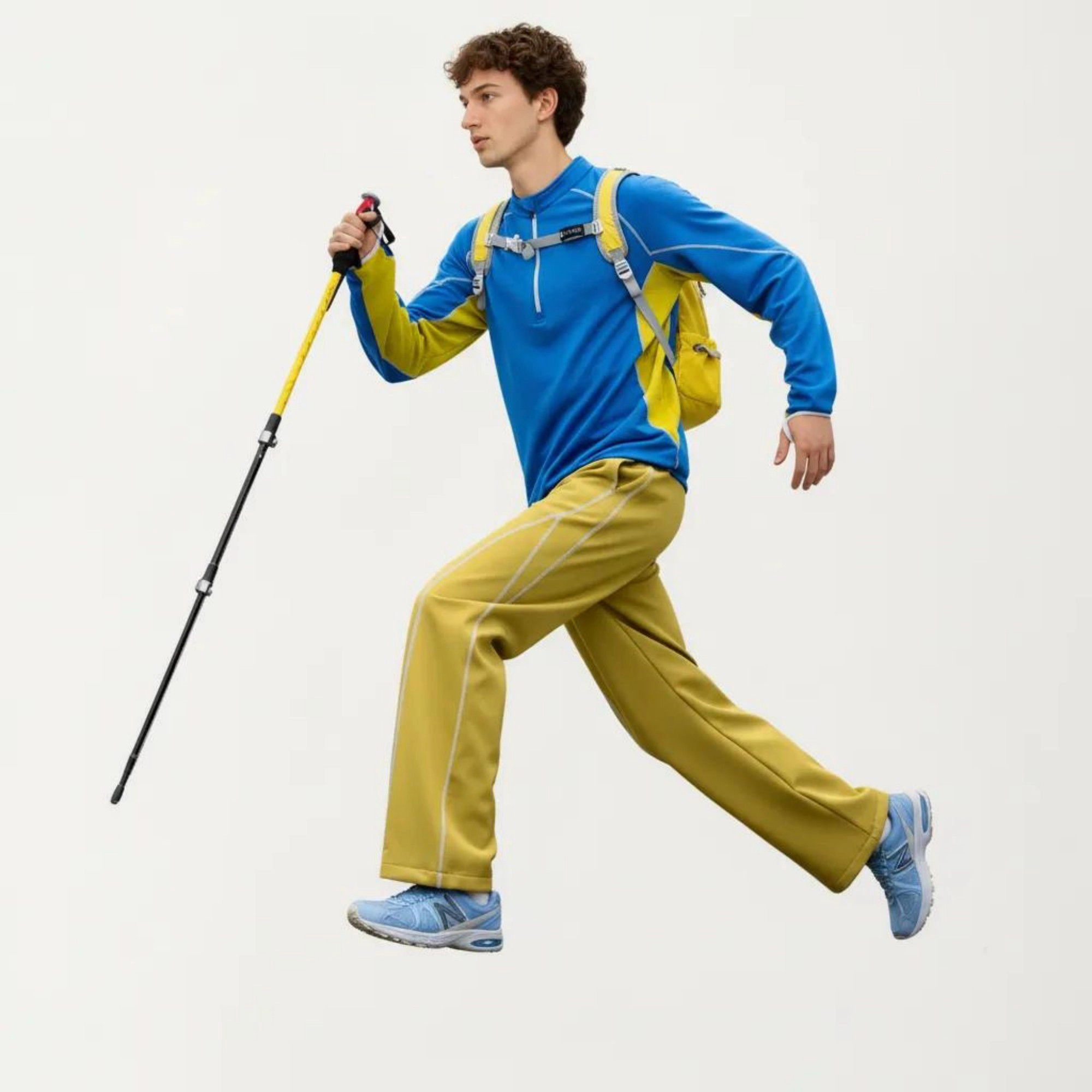 Anna-Kaci Men's Long Sleeve Half-Zip Pullover Top with Textured Knit Fabric and Contrast Panel Detailing