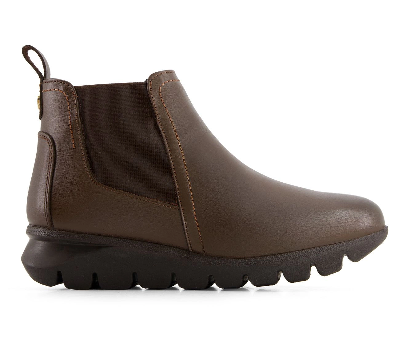 Andrea Womens Leather Short Chelsea Boots