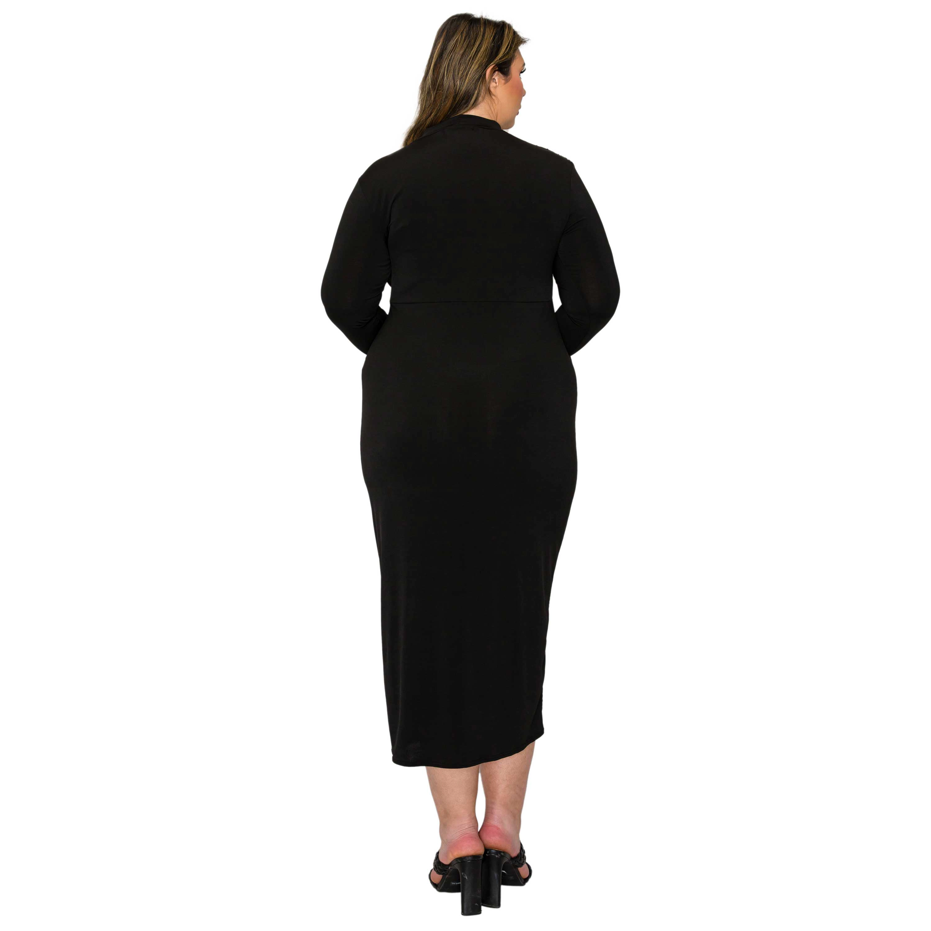 L I V D Women's Plus Aurora Ruffled Bodycon Dress