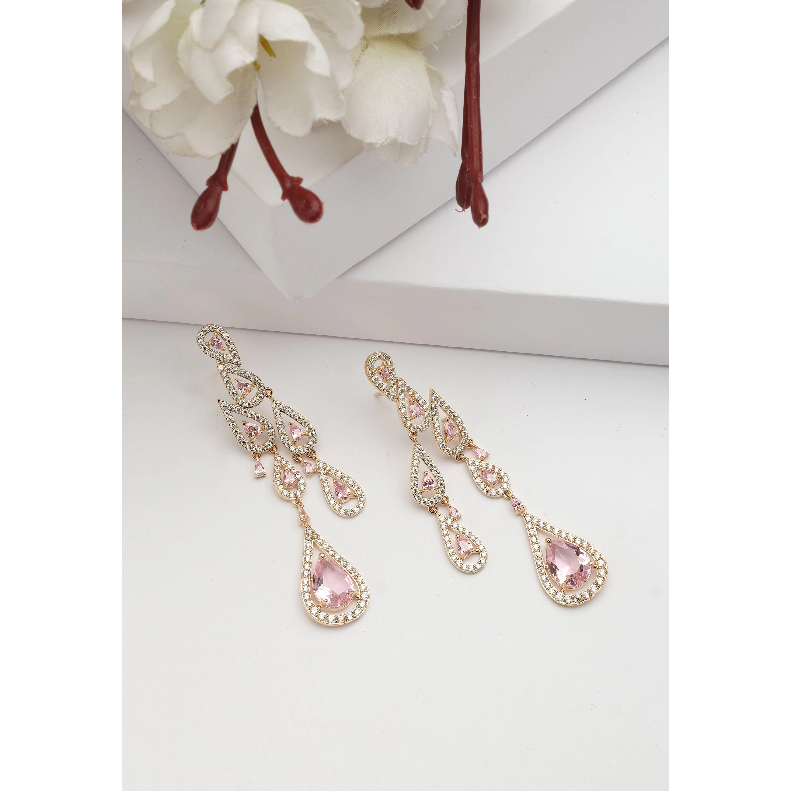 AGP PARIS Womens Diva Raindrop Dangle Earrings