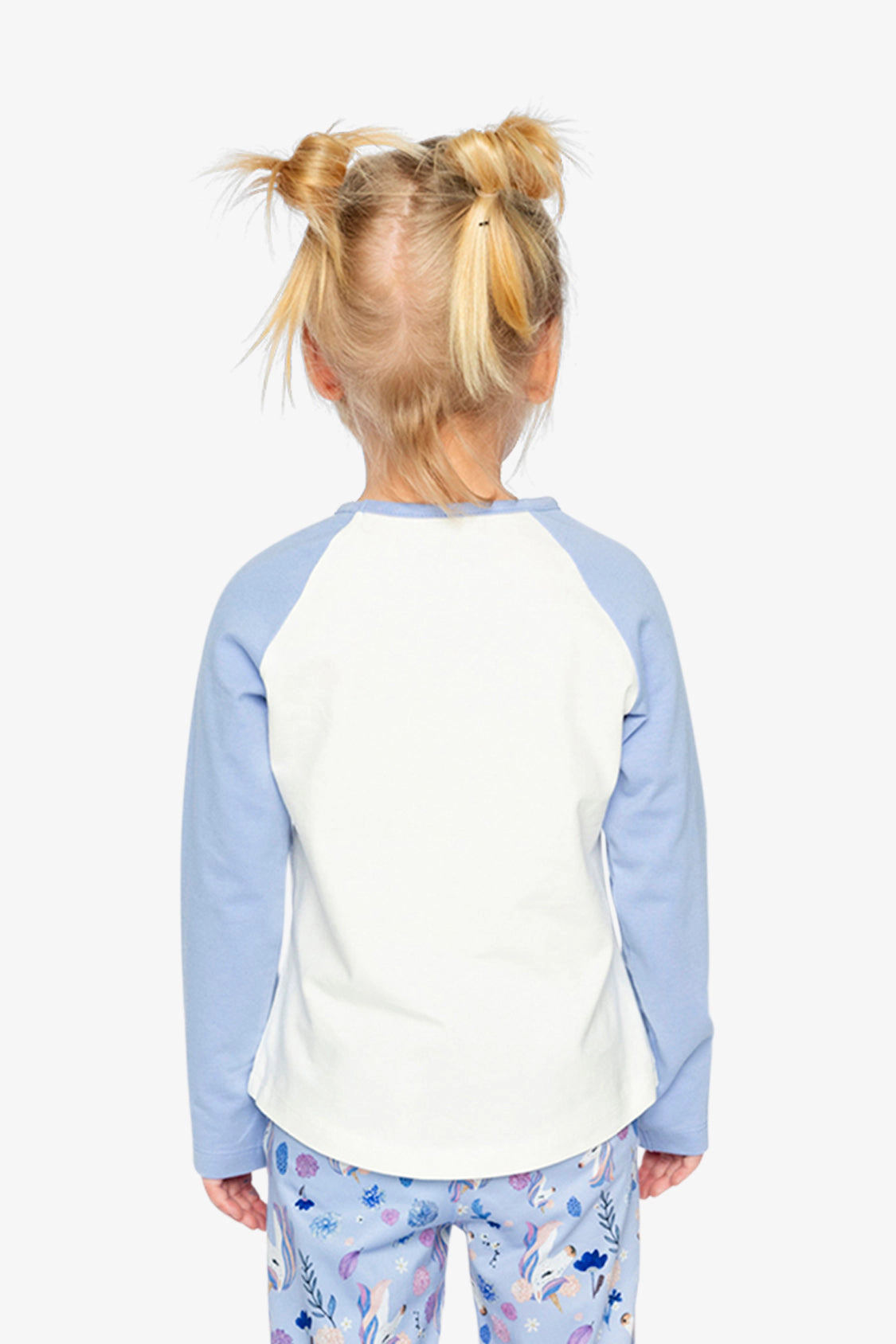 Deux par Girls Raglan Organic Cotton Winged Unicorn Graphic T-Shirt