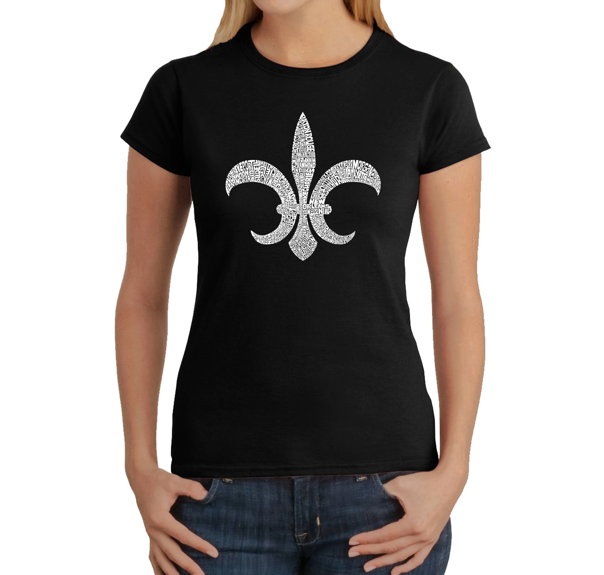 LA Pop Art Women's Word T-Shirt - Fleur De Lis
