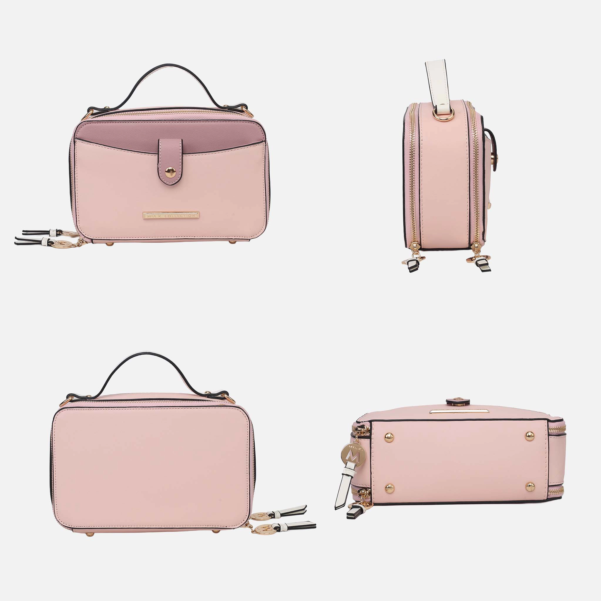 Mia K Collection Oaklynn Color-Block Camera Crossbody Bag