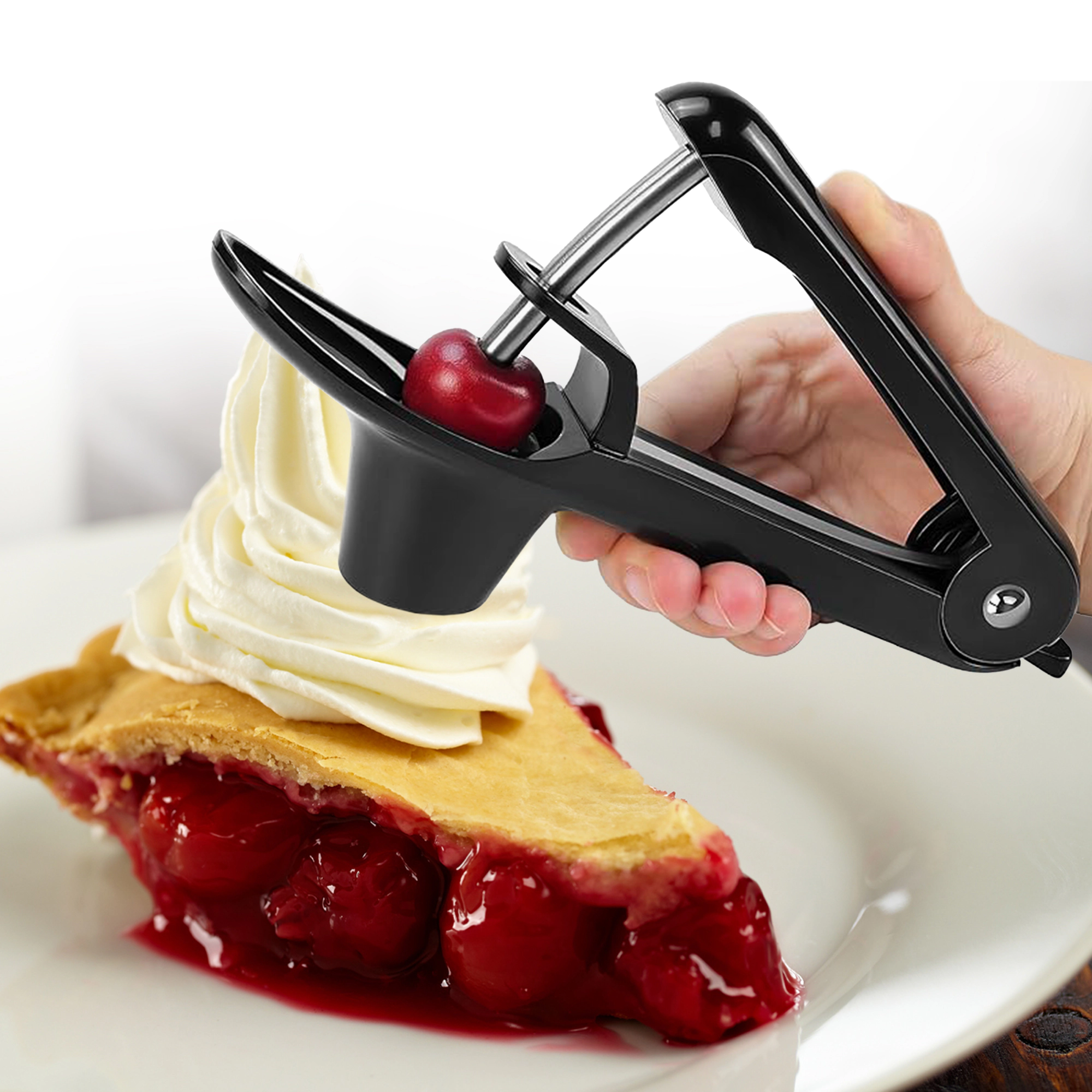 Cheer Collection Cherry and Olive Pitter with One-Handed Press
